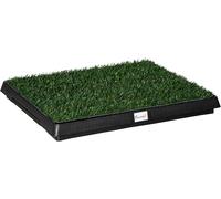 PawHut Indoor Pet Dog Toilet Mat Potty Tray Training Grass Restroom with Tray a