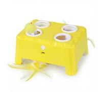 Pawhut Interactive Cat Toys For Indoor Kittens & Adult Cats Rechargeable In Yellow Yellow