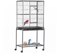 PawHut Large Bird Cage Budgie Cage with Stand for Parrot 81 x 48 x 162.5 cm