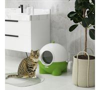 PawHut Large Cat Litter Box w/ Scoop, Front Entrance, 53 x 51 x 48cm - Green