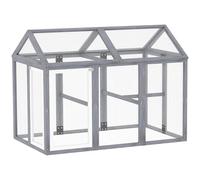 PawHut Large Chicken Run Pet Playpen Combinable Design Grey