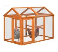 PawHut Large Chicken Run Pet Playpen Combinable Design Orange