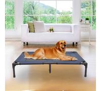 PawHut Large Dogs Elevated Oxford Cloth Bed for Camping Outdoors Blue
