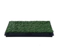 PawHut Indoor Pet Dog Toilet Mat Potty Tray Training Grass Restroom with Tray and Loo Pad