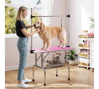 PawHut Metal Adjustable Dog Grooming Table