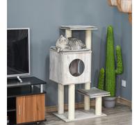 PawHut Multi-Level Cat Tree Tower Activity Center w/ Scratching Posts Condo