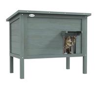 PawHut Outdoor Cat House, 85 x 50 x 68.5cm, Charcoal Grey