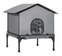 PawHut Outdoor Cat House Waterproof Insulated Cushion for Kittens Grey