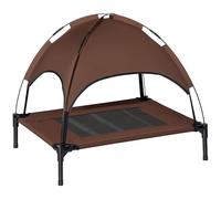 PawHut Outdoor Dog Bed Removable Canopy Meidum Pets 76 x 61 x 73 cm Brown