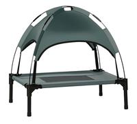 PawHut 61 cm Elevated Portable Dog Cot Cooling Pet Bed with UV Protection Canopy Shade | TJ Hughes
