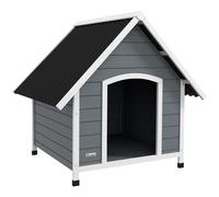 PawHut Outdoor Dog Kennel Wooden Dog House w/ Removable Floor, Anti-Corrosion Wood, for Large Dogs, 110W x 98D x 106.5Hcm Aosom UK