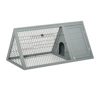 PawHut Outside Triangle Shaped Wooden Protective Pet House w/ Ventilating Wire