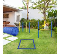 PawHut Pet Agility Training Equipment Dog Play Run Jump (Poles + Hurdle + Tunnel