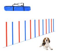 PawHut Pet Agility Training Equipment Dog Play Run Obedience Training Set Adjustable (Poles) Multicolour