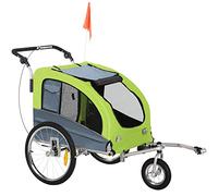 PawHut Pet Bicycle Trailer Water Resistant Carrier 3 Wheels Push Pull Brake