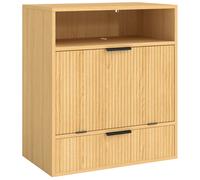 PawHut Pet Feeder Station with Storage, Dog Food Storage Container w/ 2 Raised Bowls, Tilt Out Cabinet, Slow Feeder Mat