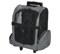 PawHut Pet Travel Backpack Bag w/ Trolley - Grey, Grey