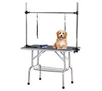 PawHut Pet Grooming Table Black 600 mm x 1070 mm x 1700 mm