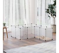 Pawhut Pet Playpen, 18 Panels Diy Small Animal Cage, For Guinea Pigs, Hegehogs