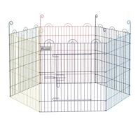 PawHut Pet Playpen Dog Puppy Crate Kennel w/ Door - Multi-colored - Metal - 1