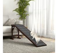 PawHut Pet Ramp for Dogs Cats W/ Non-Slip Carpet for Bed Sofa, 188x40.5x63.5cm - 188cm x 40.5cm x 63.5cm - Pine Wood, Polyester - 1