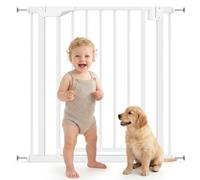 PawHut Pet Safety Gate, 76-82cm Wide Baby Stair Gate with Auto-Close