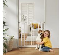 PawHut Pet Safety Gate, 76-82cm Wide Baby Stair Gate with Auto-Close