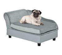 PawHut Pet Sofa w/ Storage Cushion - Light Blue, Blue