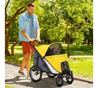 Pet Stroller Dog Pushchair Dogs Pram Foldable Design Cushion Medium Large Pets