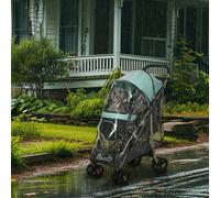 Pawhut Pet Stroller For Xs And S Dogs W/ Rain Cover In Green Green