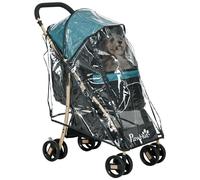 PawHut Pet Stroller - XS/S Dogs - Rain Cover - Dark Green