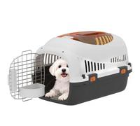 PawHut Plastic Cat Carrier Top Load for Small Pets 49 x 32 x 31 cm Black