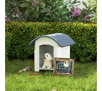 PawHut Plastic Outdoor Dog Kennel with Removable Floor, Waterproof Roof