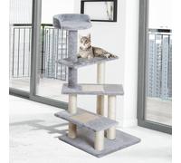 PawHut Plush Cat Tree Activity Center-Grey