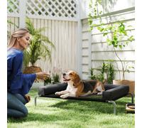 Pawhut Portable Elevated Dog Bed, Raised Dog Bed With Removable Bolsters