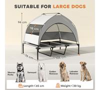 PawHut Portable Elevated Dog Bed With Removable Canopy - Large | TJ Hughes