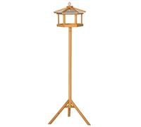 PawHut Portable Wooden Bird Feeder Station with Stand for Garden, Patio or Balcony