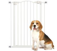 PawHut Pressure Fit Dog Stair Gate 74-80cm Adjustable 94cm Tall White