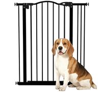 PawHut Pressure Fit Dog Stair Gate 74-87cm Adjustable 94cm Tall Black