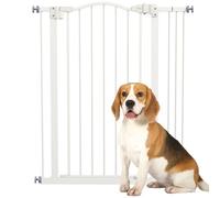 PawHut Pressure Fit Dog Stair Gate 74-87cm Adjustable 94cm Tall White