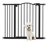PawHut Pressure Fit Dog Stair Gate 74-94cm Adjustable 78cm Tall Black