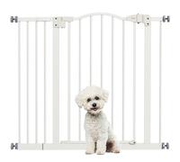 PawHut Pressure Fit Dog Stair Gate 74-94cm Adjustable 78cm Tall White