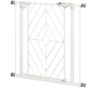 Pawhut Pressure Fit Safety Gate For Doorways, Staircases, Openings 74-80Cm - White White
