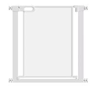 PawHut Pressure Fit Safety Gate for Stairs w/ Auto Close 75-82 cm - White