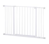 PawHut Pressure Fitted Pet Dog Safety Gate Metal Fence 76 cm Tall, White
