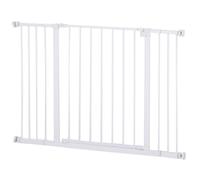 PawHut Pressure Fitted Pet Dog Safety Gate Metal Fence Extending 72-107cm Wide