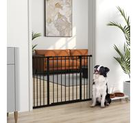PawHut Pressure Fitted Pet Dog Safety Gate Metal Fence 76 cm Tall - Black | TJ Hughes
