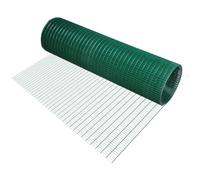 PawHut PVC Coated Welded Wire Mesh Fencing Chicken Aviary 30m Dark Green | Poultry Fence Run, Hutch, Pet Rabbit