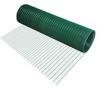 Pawhut PVC Coated Welded Wire Mesh Fencing Chicken Poultry Aviary Fence Run Hut