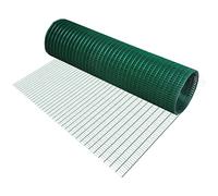 Pawhut PVC Coated Welded Wire Mesh Fencing Chicken Poultry Aviary Fence Run Hutch Pet Rabbit 30m Dark Green